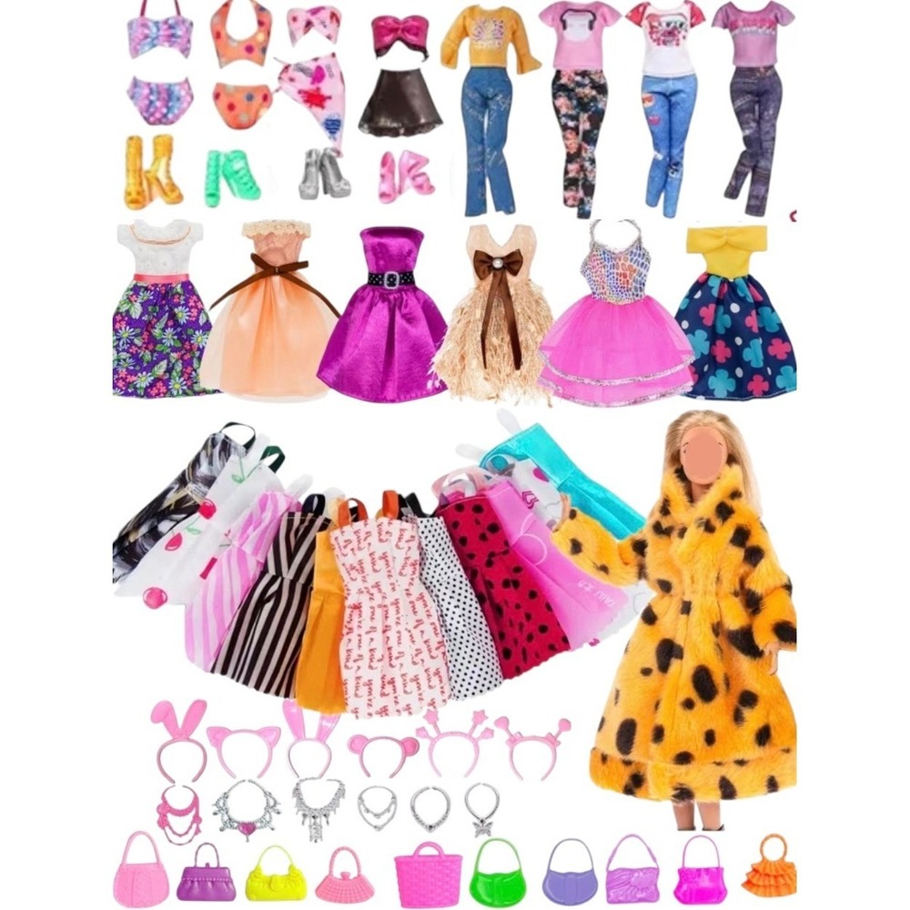 36pcs Doll Clothes Random Outfits Clothing Accessories For 11.5 in‎ Fashion Doll